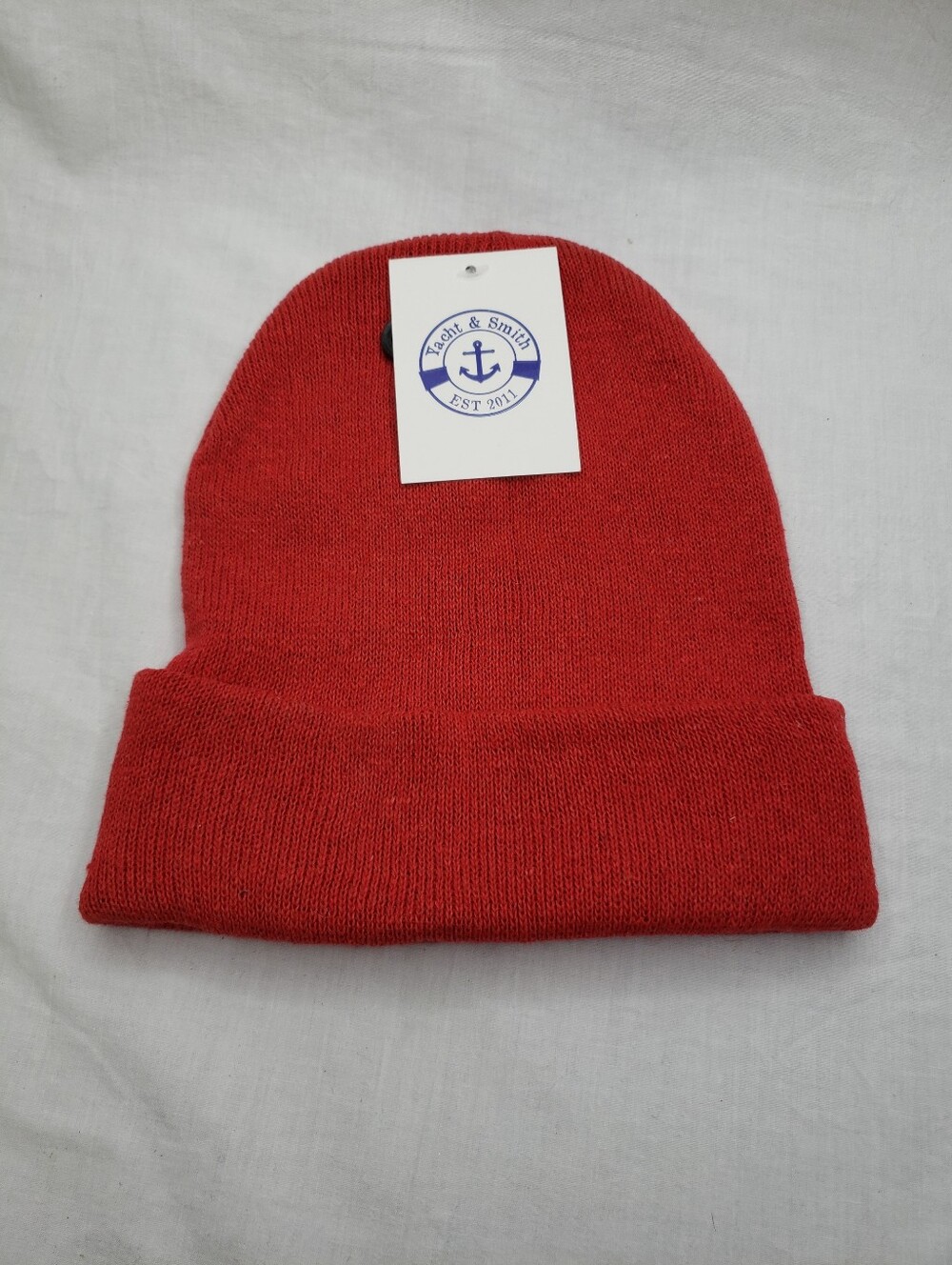 Yacht & Smith Red Beanie Hat Brooklyn
